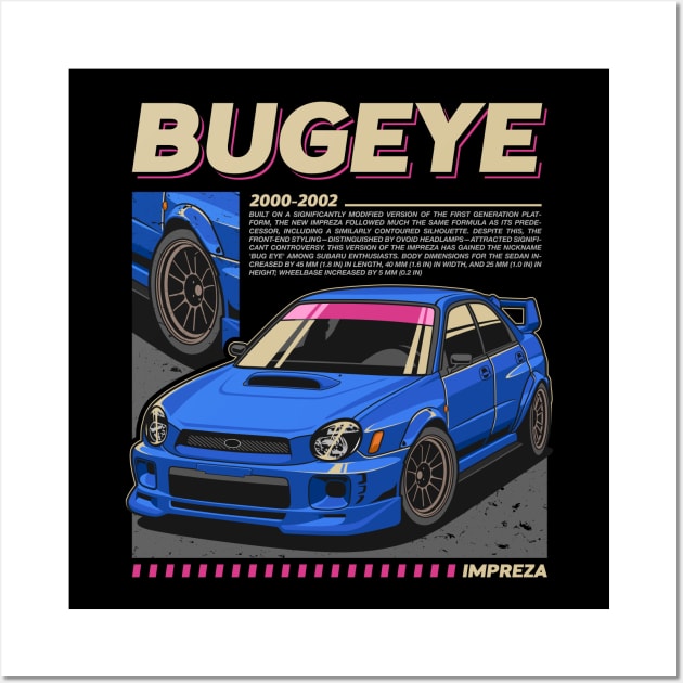 Subaru WRX Bugeye Wall Art by squealtires